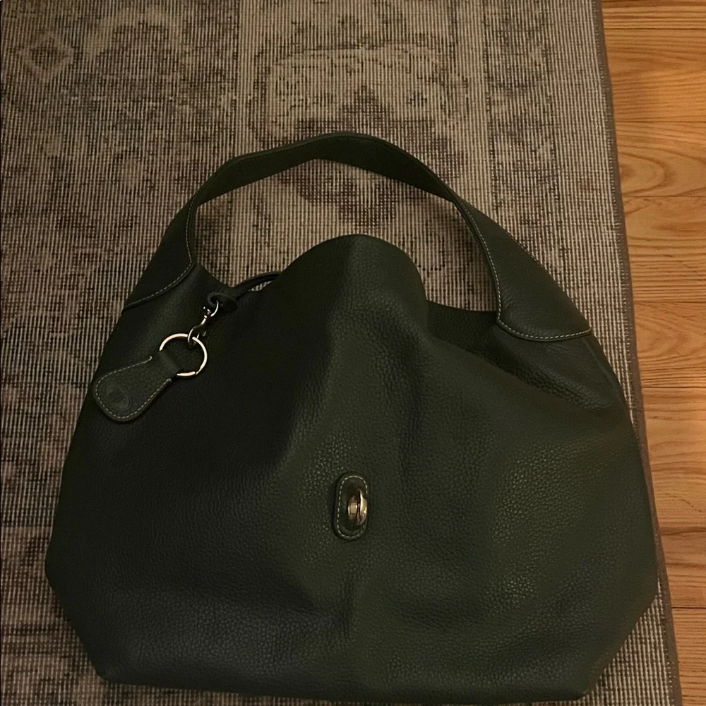 Dooney & Bourke Green Leather Hobo with Gold Hardware